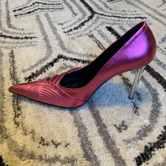 Barbiecore Metallic Hot Pink Steve Madden Stilettos Sz 8 - Picture 2 of 9